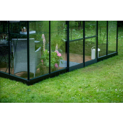 HALLS szklarnia ogrodowa ICON PLANTHOUSE 6 (7,3 m2; 1,93 x 3,79 m) czarna, szkło hartowane + baza